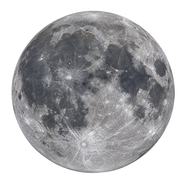 La Lune et ses principaux reliefs visibles